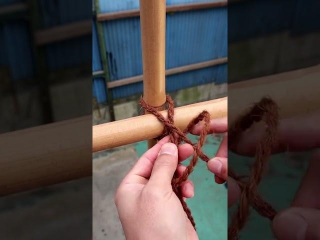 【紐の結び方】竹垣を固定する方法「いぼ結び」How to fix a bamboo fence Ibo musubi