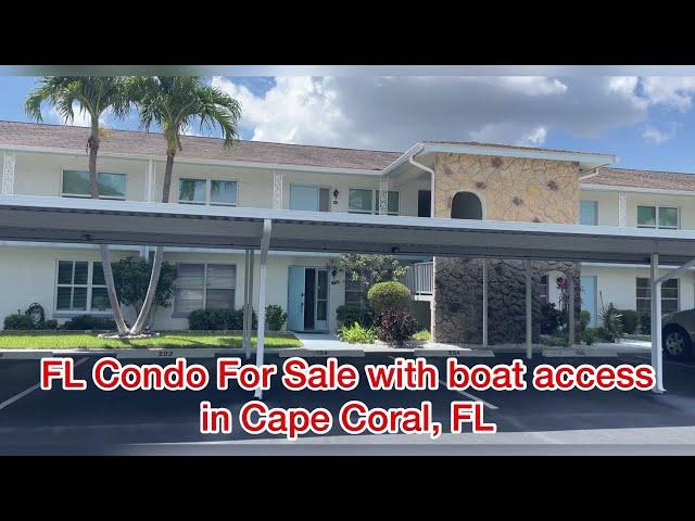 Boating access condo for sale in Cape Coral Florida