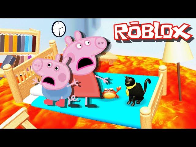 Peppa Pig Play The Floor Is LAVA in Roblox!