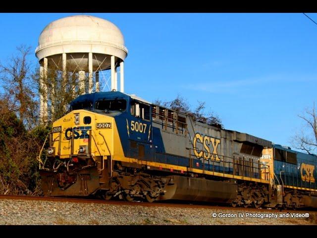 CSX CW46AH 5007 leads CSX Q282-06 through Valdosta, GA