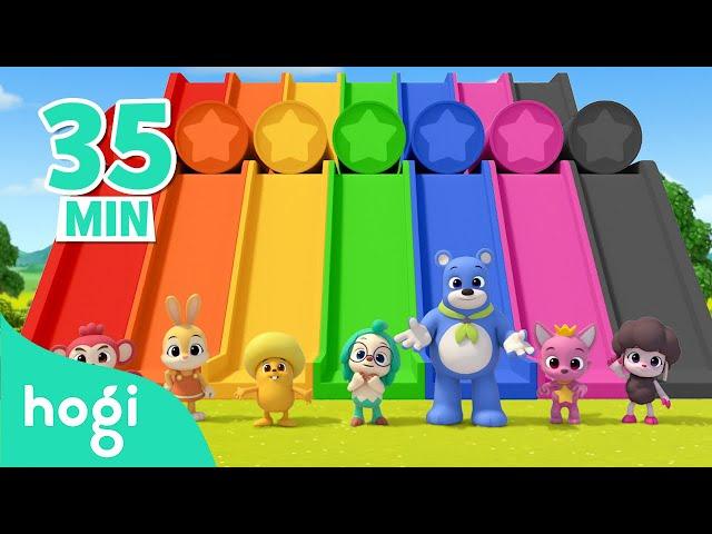 Learn Colors with Slide and More!｜+Compilation｜Colors for Kids｜Pinkfong & Hogi Nursery Rhymes