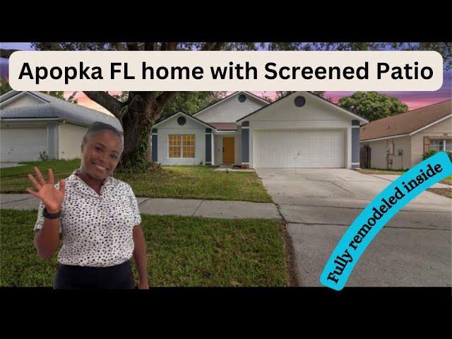 Must See Fully remodeled interior in Apopka FL Home | Screened Patio w BIG backyard