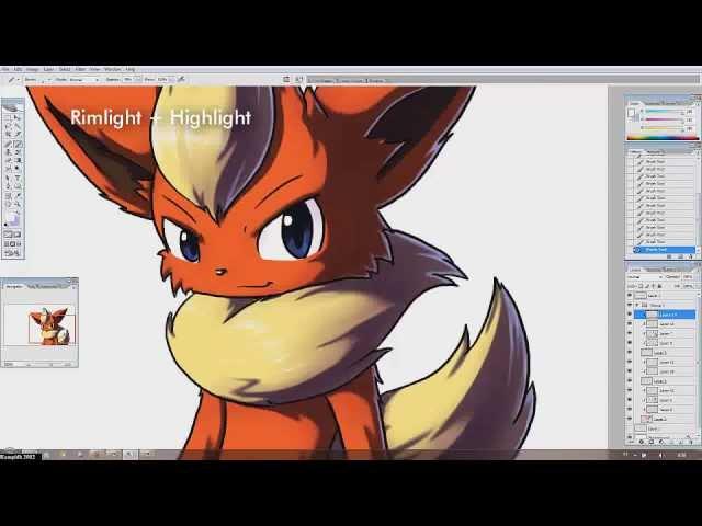 Kemono Flareon Speedpainting - 8x speed