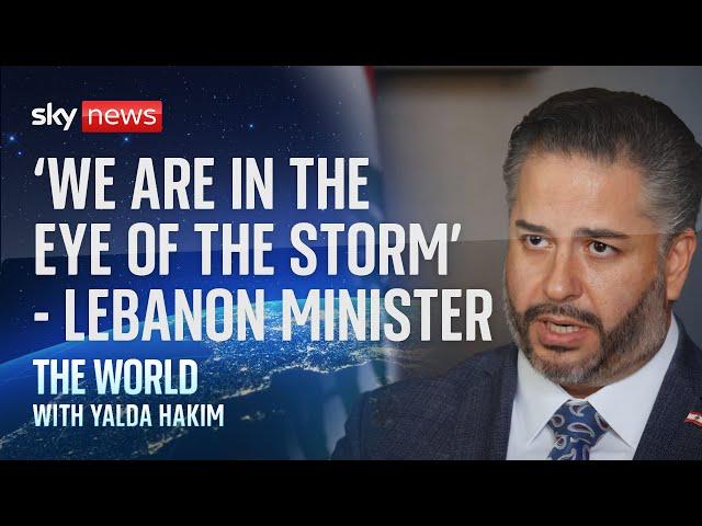 'Lebanon will pay a big price if war escalates' - Minister tells Sky News