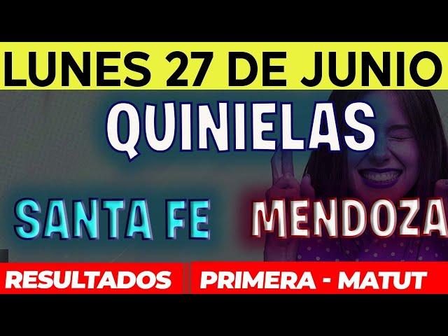 Quinielas Primera y matutina de Santa Fé y Mendoza, Lunes 27 de Junio