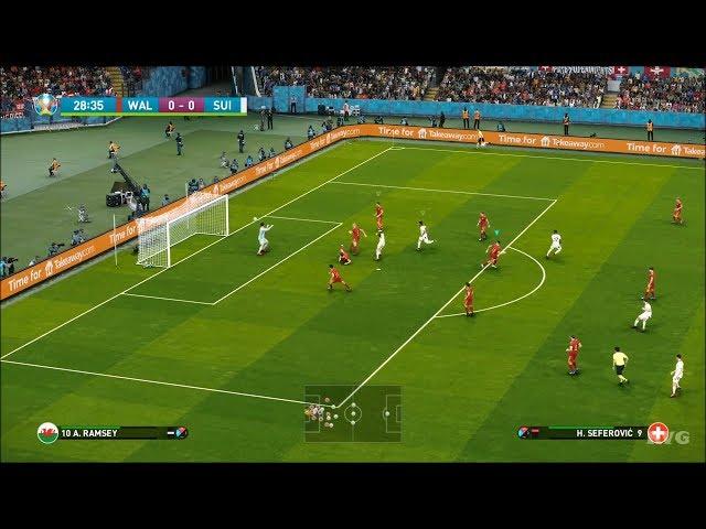 eFootball PES 2020: UEFA Euro 2020 - Wales vs Switzerland - Gameplay (PS4 HD) [1080p60FPS]