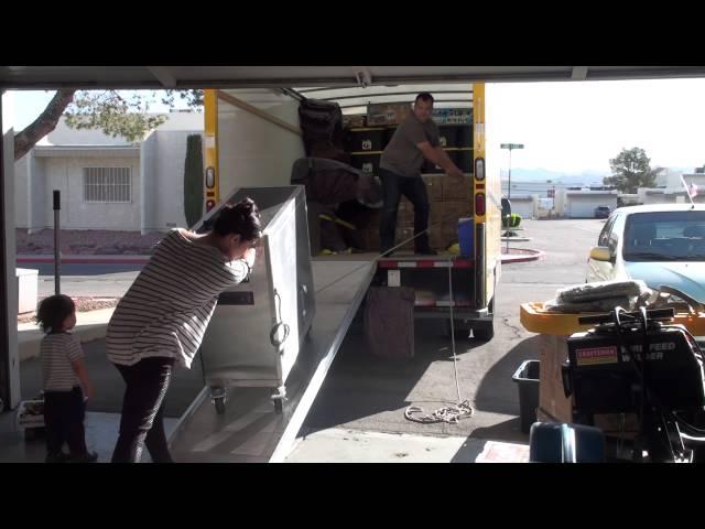 Moving a Heavy Load into a Moving Truck