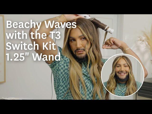 Styling Beachy Waves with the T3 Switch Kit 1.25" Curling Wand