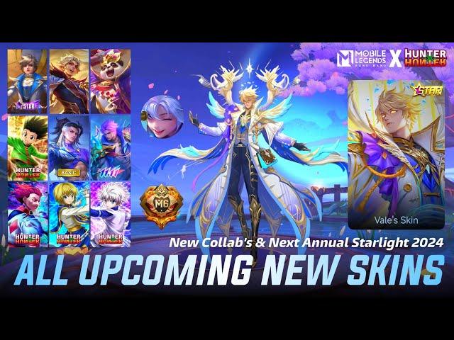 MOBILE LEGENDS ALL UPCOMING SKINS 2024 - NEXT ANNUAL STARLIGHT 2024 - MLBB COLLAB HUNTER X HUNTER