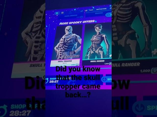 I cant believe that the skull trooper came back now its not OG.