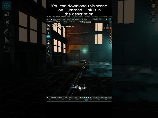 Blender Cinematic Environment Scene - Eevee Render #blender #cinematiclighting #car #3danimation