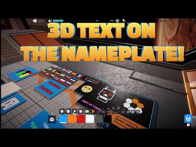 How to make 3d text on the nameplate in Robocraft 2