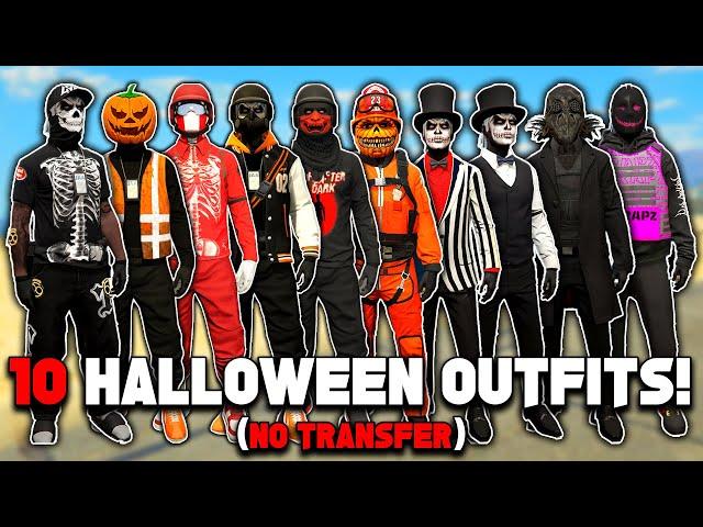 How To Get 10 GTA 5 Halloween Modded Outfits No Transfer Glitch!