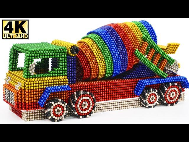 DIY - How To Make Concrete Mixer Truck from Magnetic Balls Satisfying (ASMR) | Magnetic Man 4K