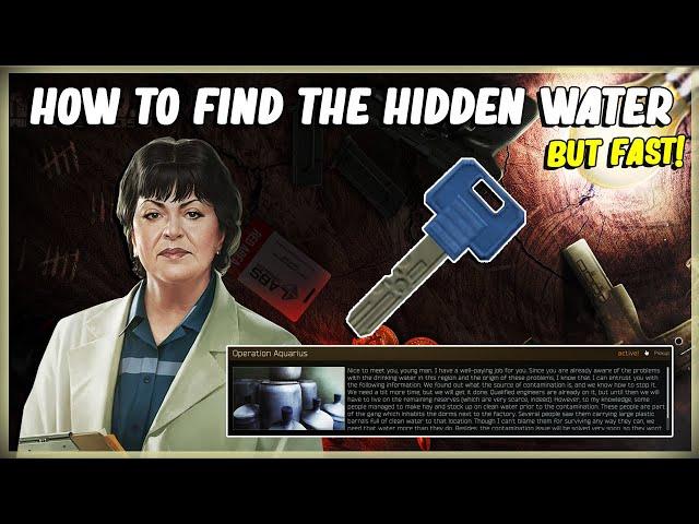 HOW TO FIND HIDDEN WATER IN DORMS - ESCAPE FROM TARKOV - THERAPIST TASK OPERATION AQUARIUS KEY 206