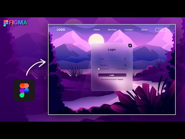 Figma tutorial: Animated Landing Page with Login and Register figma