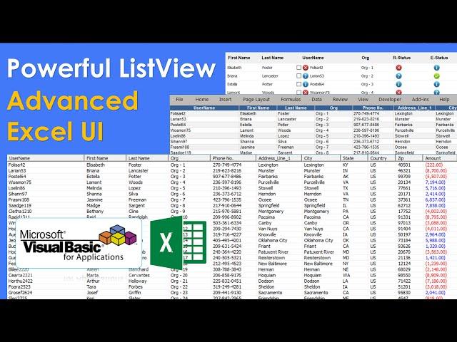 Working with ListView Control in Excel VBA