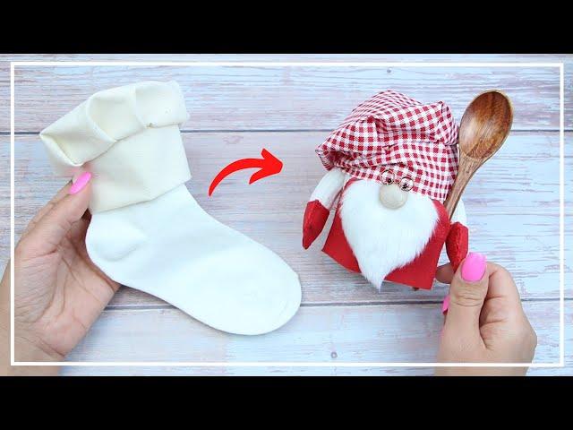 One sock miracle: Gnome Cook for the kitchen  Detailed instructions on how to make a Gnome 