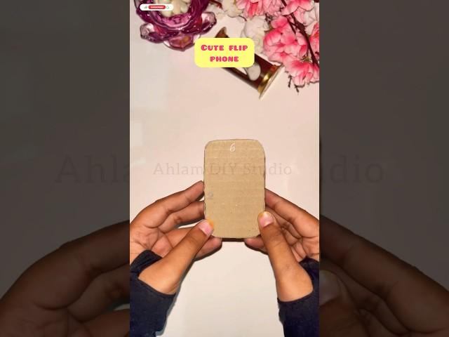 Cute Flip Phone | how to make cardboard flip phone #cardboardcraft #diycraft #diy #shortsfeed #viral