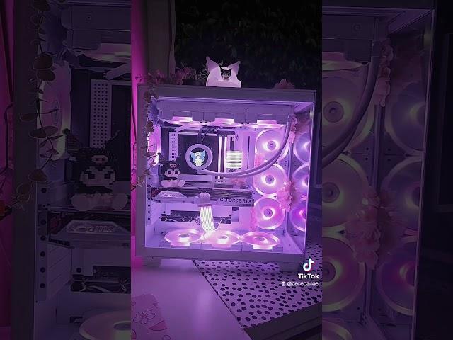 White PC Build #whitepcbuild #pcbuild #custompc #kuromi #sakura #sims4 #ts4