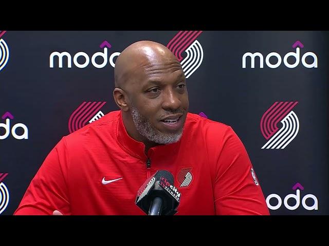 Chauncey Billups Postgame Interview | Portland Trail Blazers 108, Dallas Mavericks 132