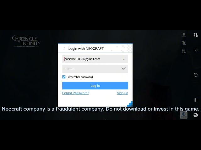 Chronicle Of İnfinity And Neocraft It İs A Fraudulent Company
