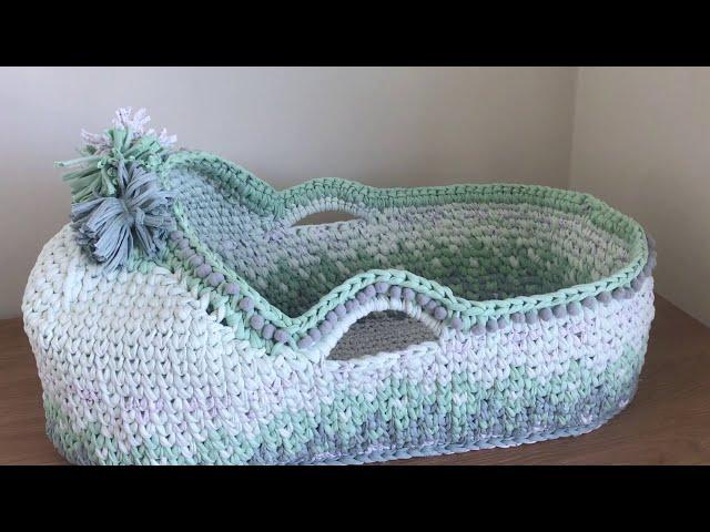 Moses basket Part 1: The base | How to make an oval in crochet