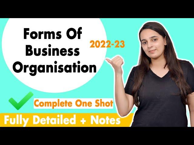 Forms of Business Organisation Class 11 One Shot | Business Studies Chapter 2 | Batch 2022-2023