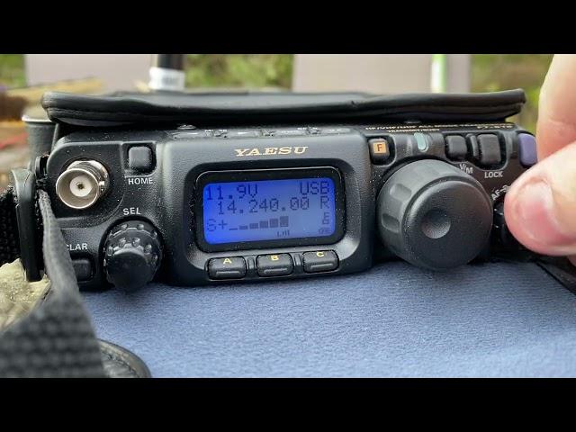 MFJ-1820T Whip antenna and Yaesu FT-818