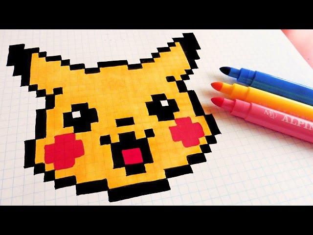 Handmade Pixel Art - How To Draw Cute Pikachu #pixelart