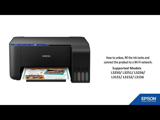 Unpacking and Setting Up an Epson L3250/L3151/L3256/L3150/L3151/l3156 Printer