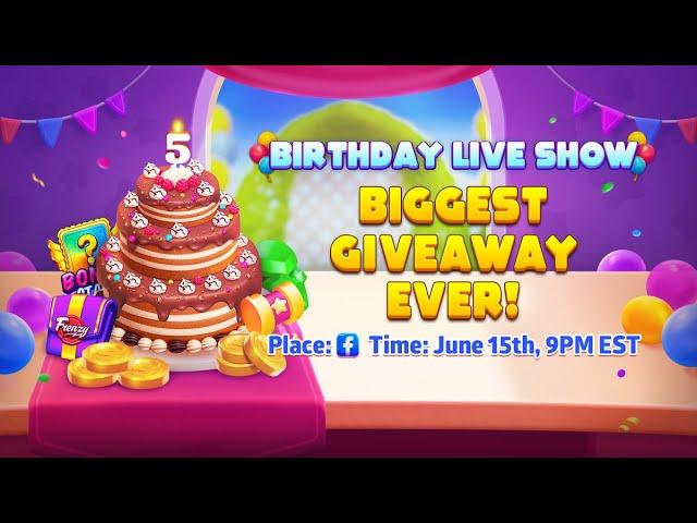 Cash Frenzy Birthday Live Show!