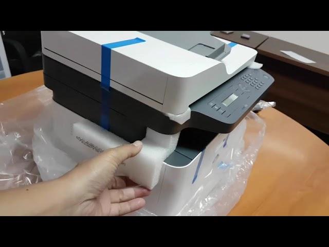 Unboxing Printer Laser HP 137 FNW (monochrome), support LAN with ADF (Automatic Document Feeder)