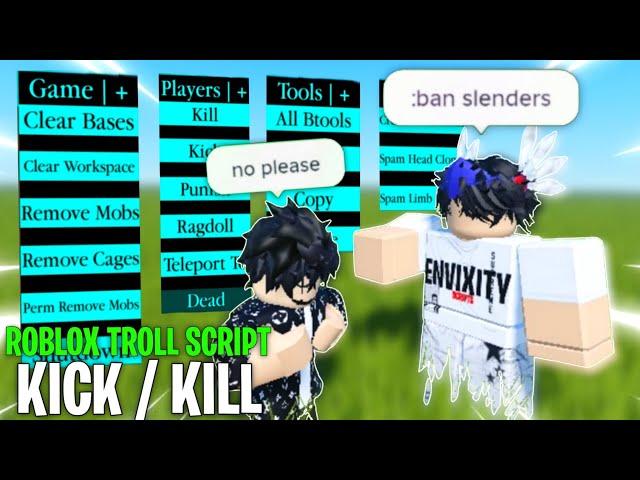 Roblox Trolling Admin Panel Script! | Kick / Kill & Btools Script | Envixity Scripts