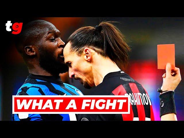 Zlatan Ibrahimovic vs Inter!Fight with Lukaku, Red card