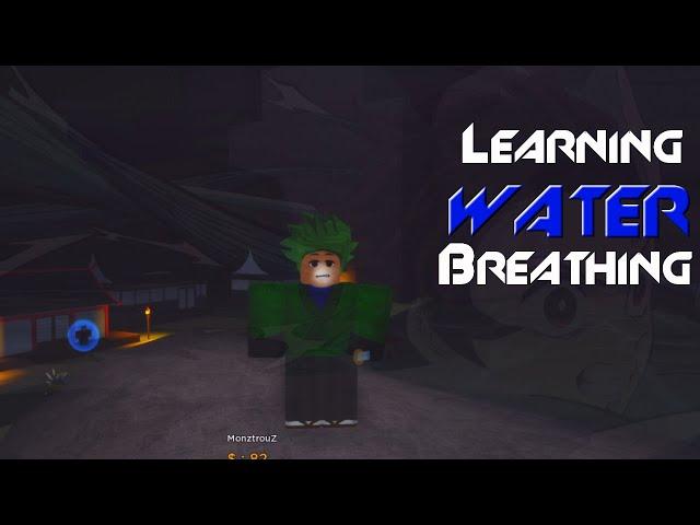 Learning Water Style In OniKiri l Roblox l How to learn Breathing Style