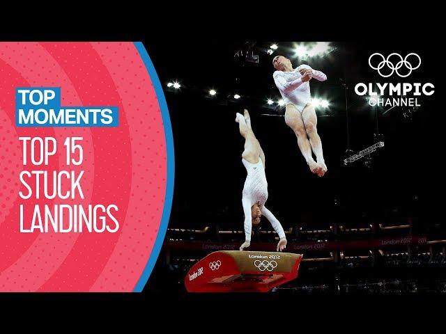 Best Stuck Landings in Women's Artistic Gymnastics at the Olympics | Top Moments