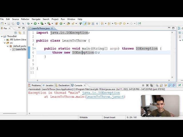 Throw And Throws In Java Tutorial #48