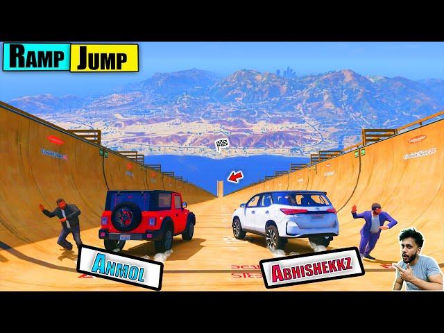 Abhishekkz Indian Cars Vs @Anmol Indian Cars Ramp Jump GTA 5