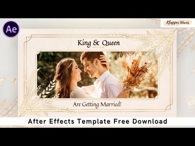 Wedding Card Invitation - Free Download After Effects Template