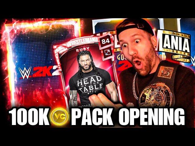 PULLED SO MANY RUBY CARDS! 100K VC WrestleMania Pack Opening | WWE 2K23 My Faction Pack Opening