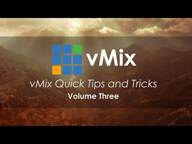 vMix Tips and Tricks Volume 3- Resize your workspace. NDI cameras(?!) and more!