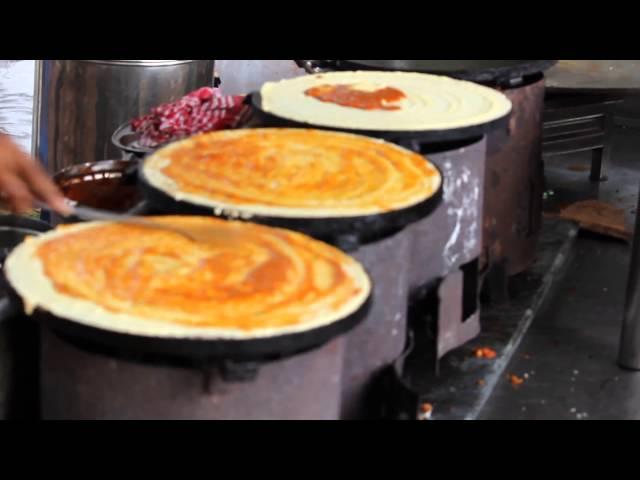 Tasty butter masala dosa  -  Indian street food. Very very tasty Don't miss it.