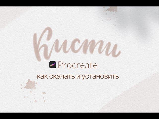 Как импортировать кисти в Procreate