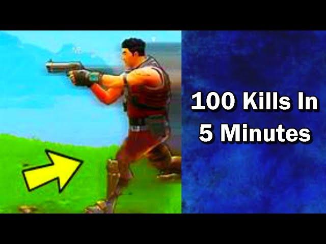 Getting 100 Kills In 5 Minutes (Fortnite Battle Royal)(Montage)