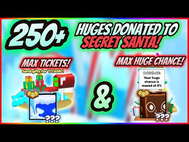 *PET SIM 99* DONATING 250+ HUGES TO SANTA! MAX CHRISTAMAS TREE! TONS OF HUGES! & 10+ HUGE GIVEAWAY