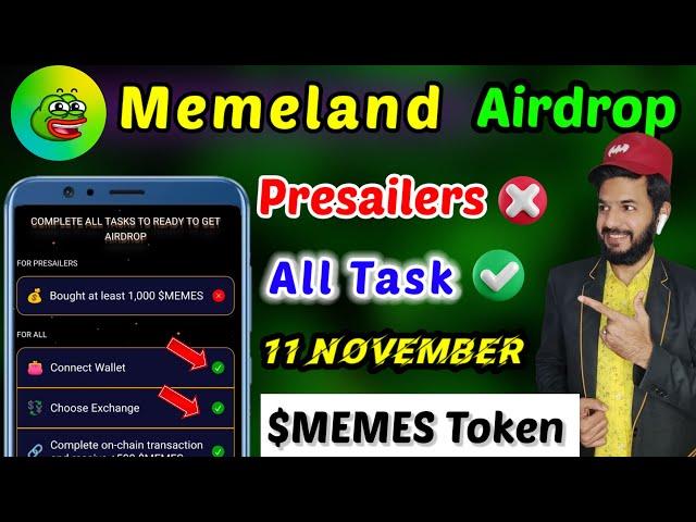 Memeland Airdrop new criteria complete  | Memeland $MEMES Token distribution| Memeland Earning