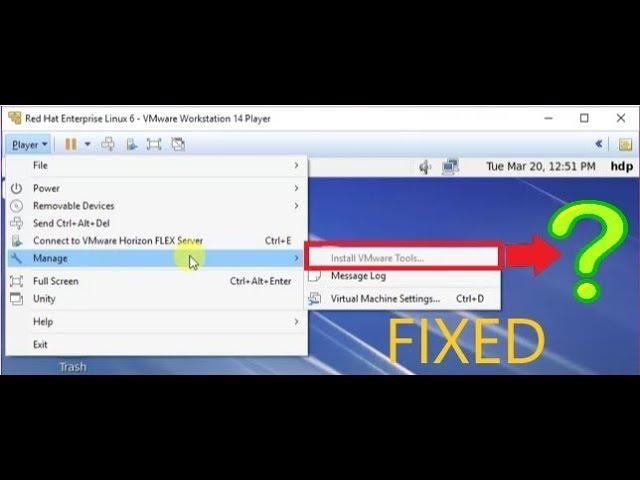 Install VMware tools greyed out FIXED