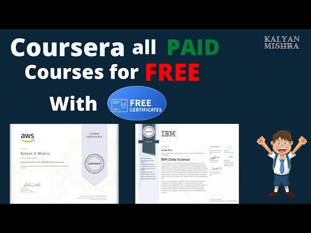 How To Get Paid Coursera Courses For Free with Certificates  Live Proof  2022 || With Source link