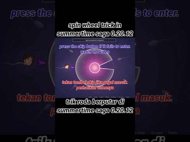 spin wheel trick in summertime saga 0.20.12 || trik roda berputar di summertime saga 0.20.12